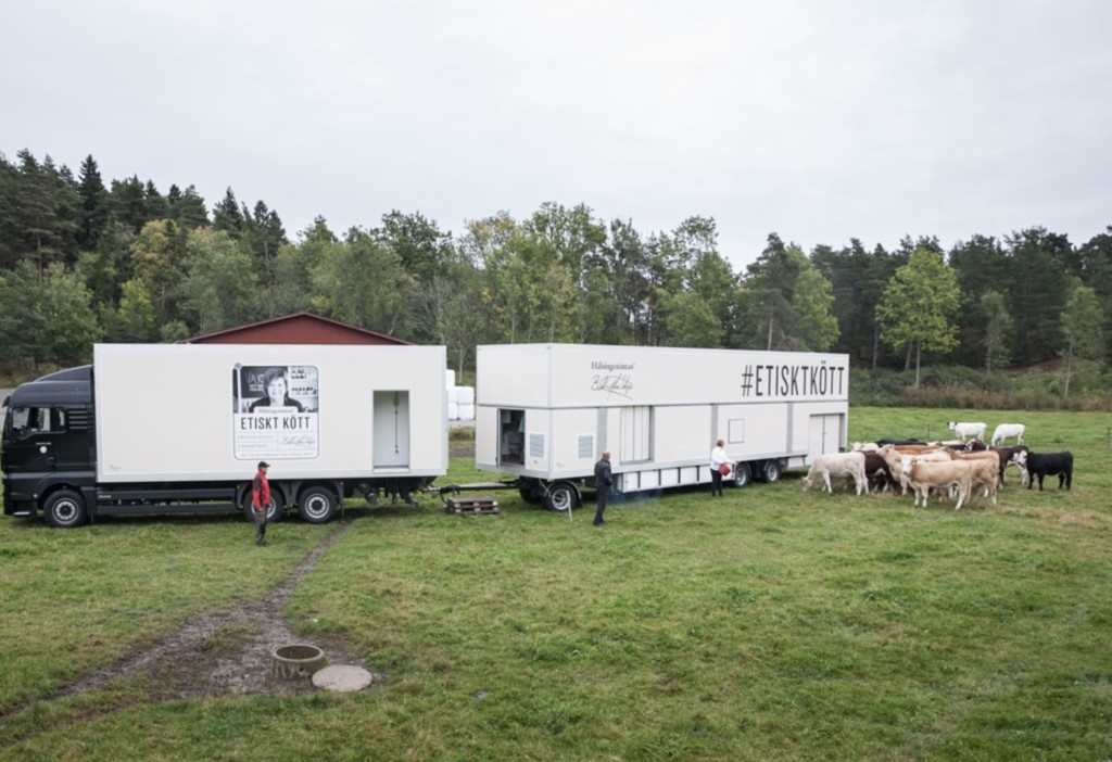 Mobile slaughterhouse in Sweden