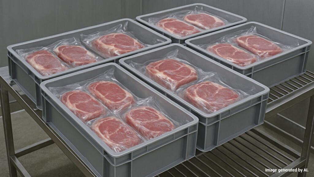 Meat thawing in industrial setting